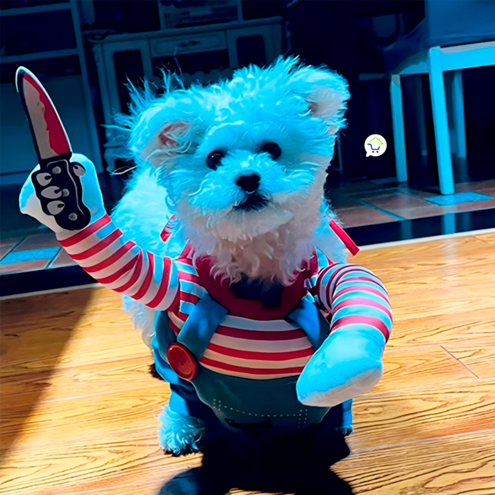 DISFRAZ DE CHUKY PARA PERROS