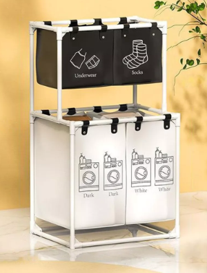 CESTA ORGANIZADORA DE ROPA 2 EN 1