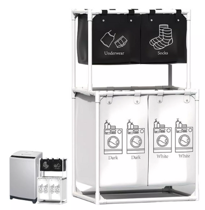 CESTA ORGANIZADORA DE ROPA 2 EN 1